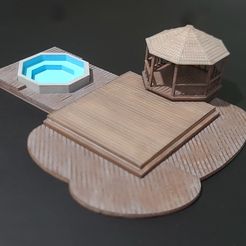 20230301_142335.jpg STL file HO Scale Gazebo and Modular Deck・3D printable model to download