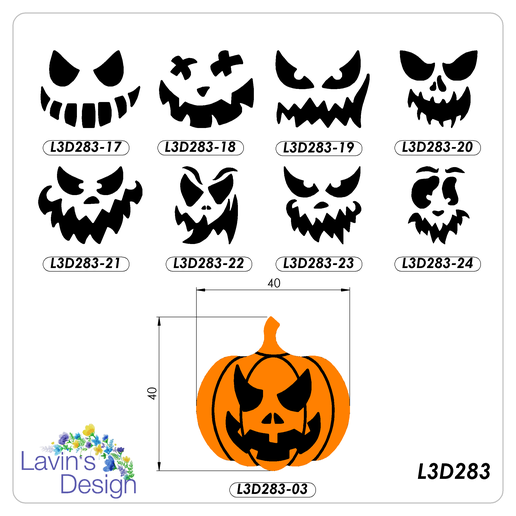 L3D283-17-24 / 8 FACED PUMPKIN CLAY CUTTER 3D model
