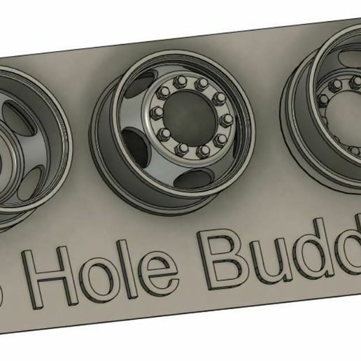 🕳️ 5 Hole 1/25th scale truck wheels・ OBJ File for ・Cults