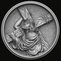 214.3.jpg Colgante Jesús con la Cruz Modelo de impresión 3D