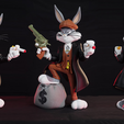 bugs-bunny_full_01.png Bugs Bunny Peaky Blinders Urban Vibes – Modular FDM STL – No AMS / Multi-Part / 3MF
