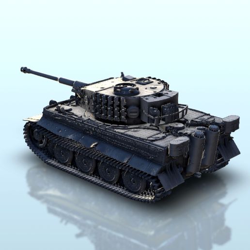 4.jpg STL file Panzer VI Tiger I Ausf. E - WW2 German Flames of War Bolt Action 15mm 20mm 25mm 28mm 32mm・3D print design to download, Hartolia-Miniatures