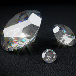 Diamond round 1_1.png Archivo OBJ gratuito El diamante brillante redondo・Objeto para descargar e imprimir en 3D