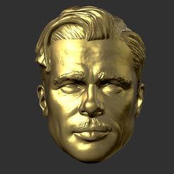 1.jpg OBJ file Head Brad Pitt・3D printer design to download