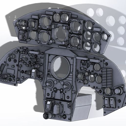 🛩️ F104 Starfighter internal cockpit Stl files only・ STL File for ・Cults