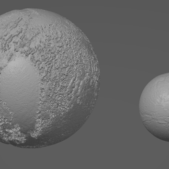 Pluton.png Free STL file Pluto and Charon・Template to download and 3D print