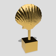 shell-6.png Scallop Shell with pearl on stand, seashell coastal decor, beach house, home interior decoration design