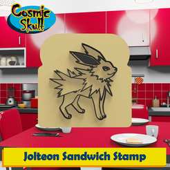 135-Jolteon.png Fichier STL Tampon pour sandwich Jolteon・Modèle imprimable en 3D à télécharger, CosmicSkull