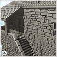 7.jpg House in exposed stone with access stairs and tiled roof (20) - Modern WW2 WW1 World War Diaroma Wargaming RPG