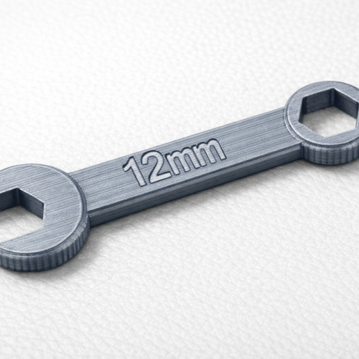 12mm Combination Wrench Compact Spanner 5in length – Open-End + Box-End STL