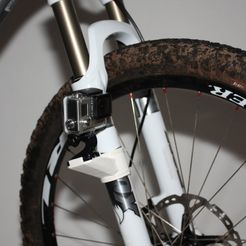 IMG_4519.jpg Free STL file Gopro MTB Front suspension Mount・3D printer design to download