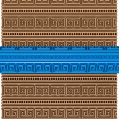 66545455.jpg Fichier 3D Rouleau d'argile à motifs grecs / rouleau de poterie / rouleau d'argile à motifs aztèques / imprimeur de motifs ethniques・Design pour imprimante 3D à télécharger