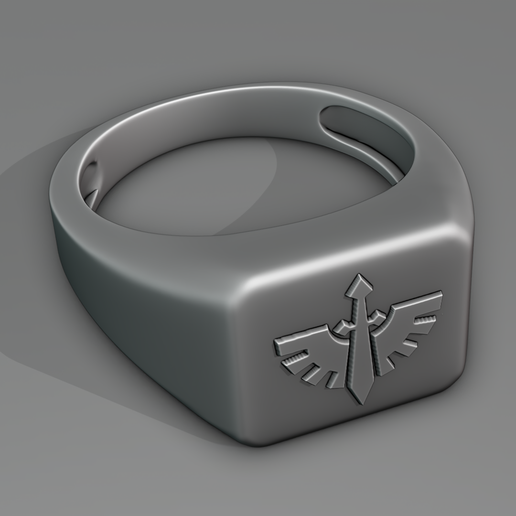 Warhammer 40K Space Marines Angeli Oscuri Ring 3D model