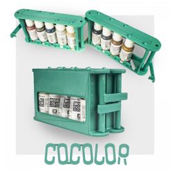 resize-cocolor-cover.jpg STL file COCOLOR - ingenious solution for your acrylic colors・3D printable design to download