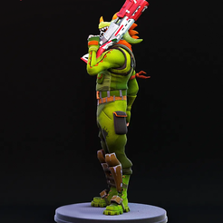 \@ |ZENBRUSH3D 3D-Datei Jonessy Rex - Fortnite 3D-Drucker Modell STL・3D-druckbare Vorlage zum herunterladen