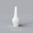 A_3_Renders_1.png Niedwica Vase A_3 | 3D printing vase | 3D model | STL files | Home decor | 3D vases | Modern vases | Abstract design | 3D printing | vase mode | STL