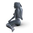 preview1.jpg Nu sexy long - Cheveux de la fille assise en position 3D