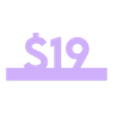19 Dollar.STL Display Price Blocks - USD Currency