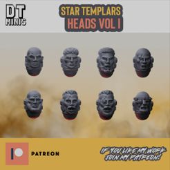 STAR_TEMPLARS_HEADS_VOL_I_SS_1.jpg Fichier STL LES TEMPLARS DE L'ETOILE TETES VOL I・Plan pour imprimante 3D à télécharger