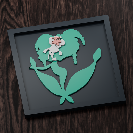 Florges Line - Pokemon Silhouette Frame | Normal, Inverse & Scaled STL