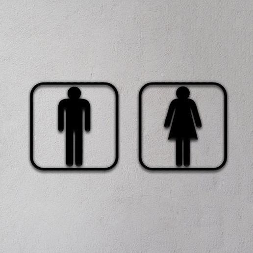 Toilet Sign 3D model