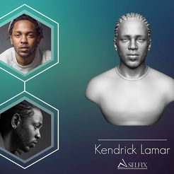01.jpg STL file Kendrick Lamar Bust 3D print model・3D printer model to download