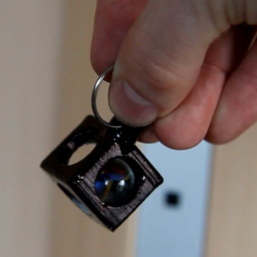 Keychains with marble 3D model