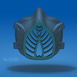 Kos Mask v3.1.2 W11.jpg Free STL file KoS Facemask・3D print design to download