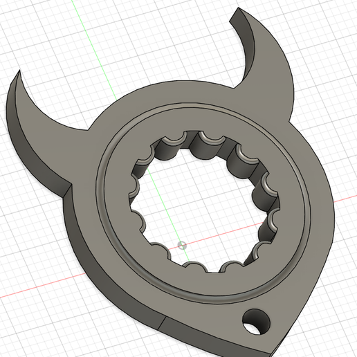 Devil Keychain Tiktok Spinner 3D model