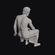 Seated_Eros_0007.jpg Eros Seated Bearded Muscular Figure With Drapery Statue