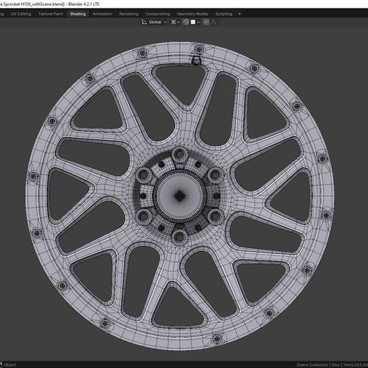 Hostile-Sprocket_H108_G.jpg Hostile Sprocket H108 Rim 3D model