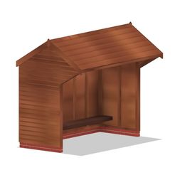 Bus-Shelter-Refresh-1.jpg Archivo STL Modelo de parada de autobús de madera del ferrocarril・Objeto para impresora 3D para descargar
