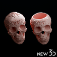 CRANEO-DIA-DE-MUERTOS-8.png Day of the Dead Skull Flowerpot Mexico