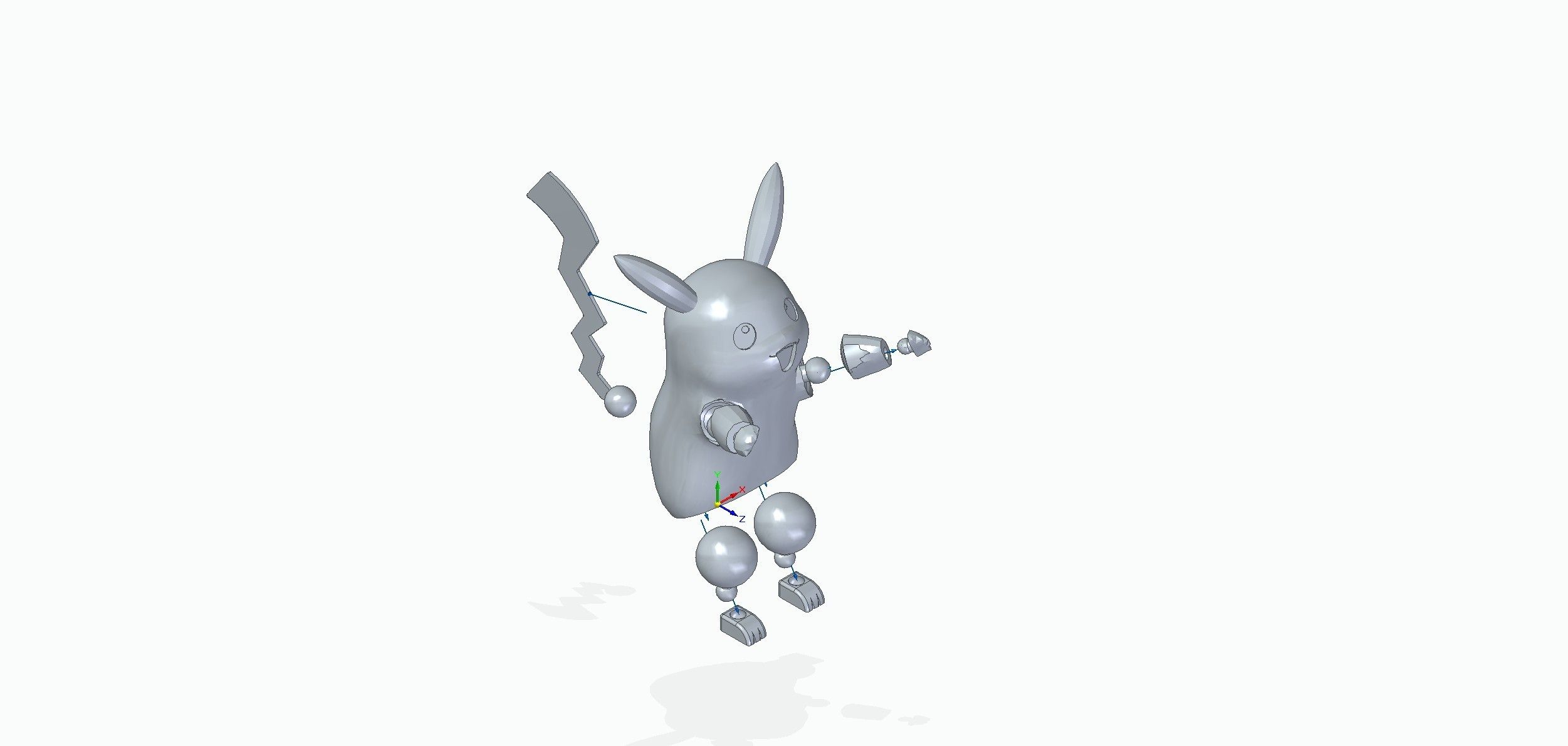 Descargar archivo STL Pikachu Pokemon • Objeto imprimible en 3D ・ Cults