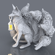 Levels 1 copy 2.png Kitsune - 9 tailed fox Miniature (60mm)