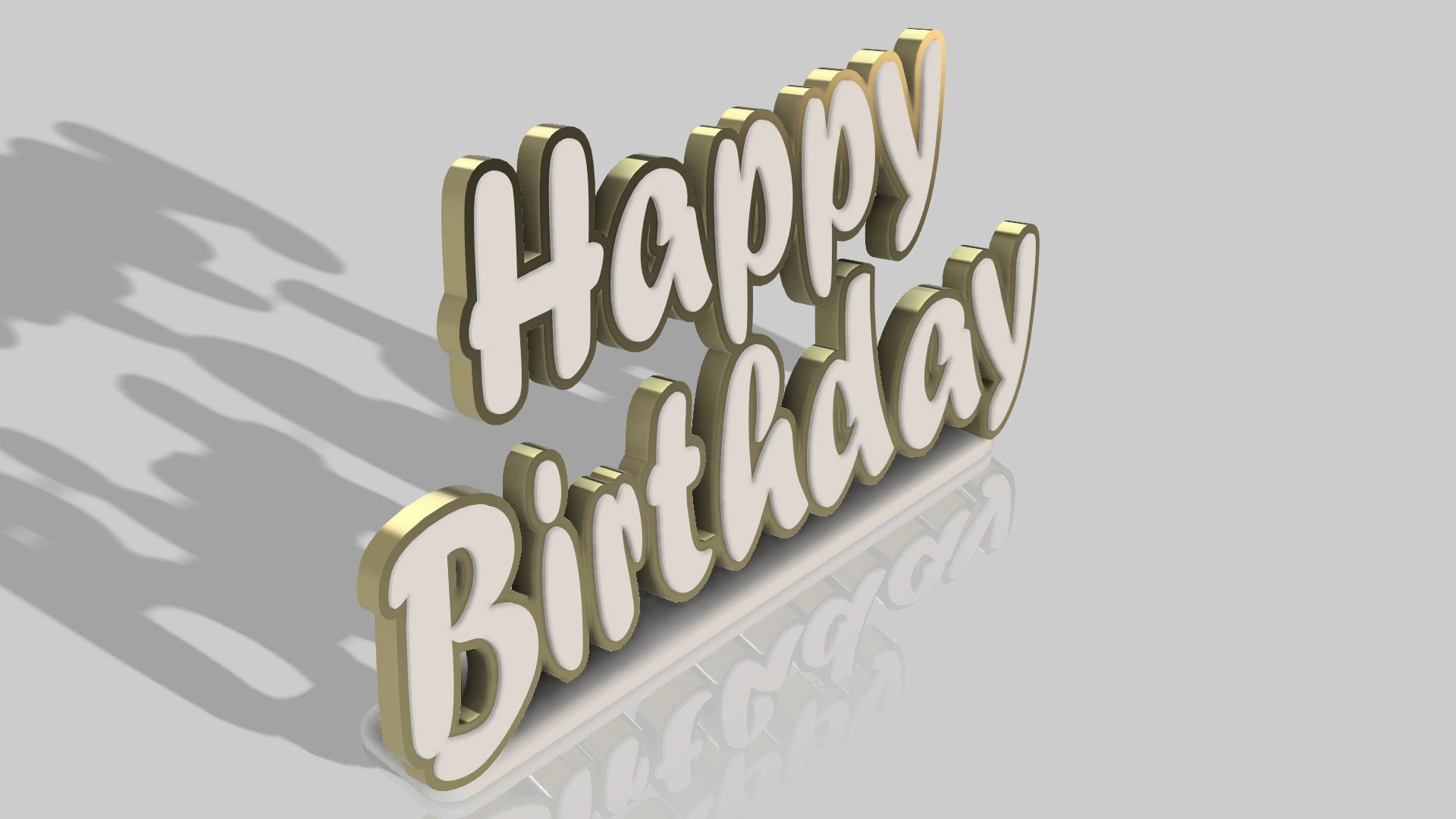 Download Stl File Happy Birthday 3d Printing Object Cults