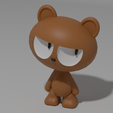 6.png Cute Brown Bear figure 3D Printable