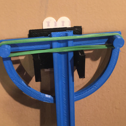 pellet slinger hanger.png Free STL file Wall mount for the Elastic Powered Pellet Slinger・3D printer design to download