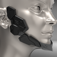 jaw.2.png Cyborg Jaw Armor Wearable 3D print model