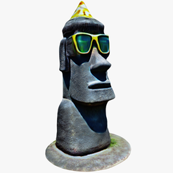 Free STL file MOAI - badass face 🗿・3D print design to download・Cults