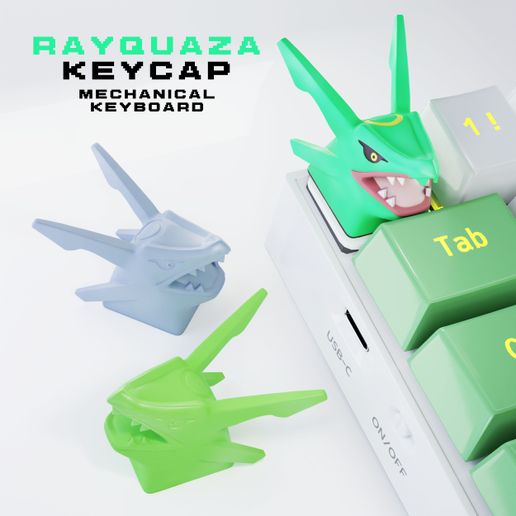 Rayquaza - Keycap 3D for mechanical keyboard - Pokemon 3D model