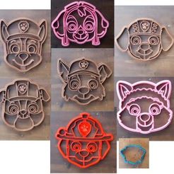 paw-patrols-foto.jpg set 23 paw patrol cookie cutters: different sizes, cutters in 1 and 2 pieces.