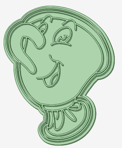 Beauty and the Beast cookie cutter mug - 3D model önizlemesi