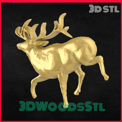 20.png Elk 3D stl model set, wall decor, CNC Router Engraver, Artcam, Aspire, CNC files