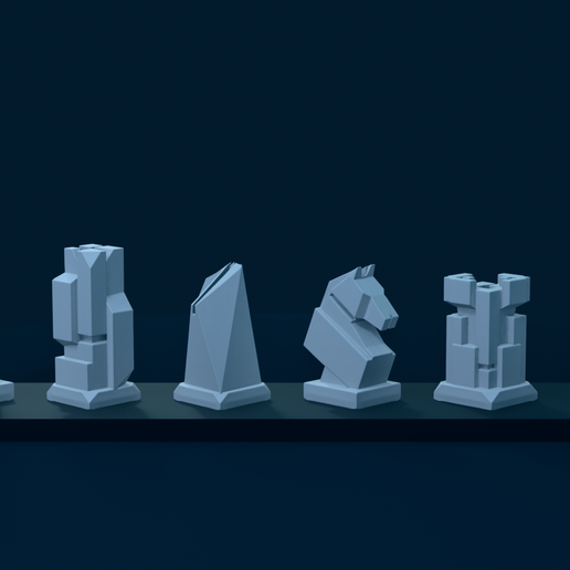 Brutalist Chess Set