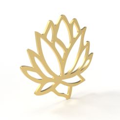 untitled.3.jpg Fichier STL Collier fleur de lotus・Modèle pour impression 3D à télécharger