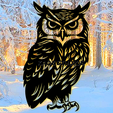 project_20231230_1425271-01.png realistic owl wall art snow owl wall decor bird decoration