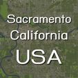 City-name.jpg Sacramento California USA en 20 km x 20 km - ciudad y urbano