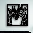 giraffe-amoureuse.jpg Giraffe wall decoration