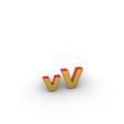 Vv.jpg 3D print - LETTERS - "v" and "V" - 250mm